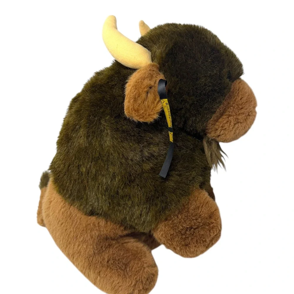 Vintage 1994 Giant Star Yellowstone Park Buffalo Plush Stuffed Animal Bison Tag